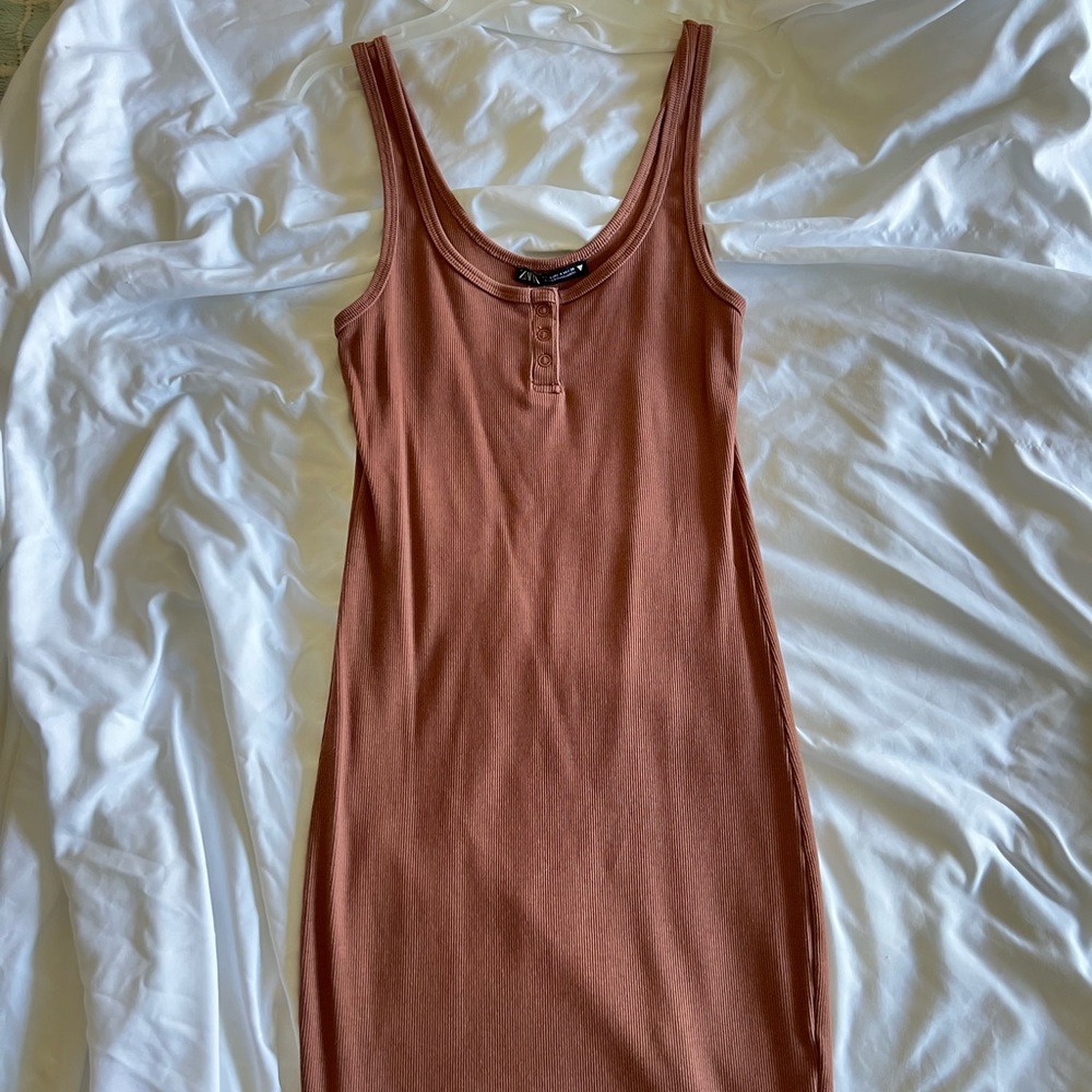 Brown mini dress from Zara